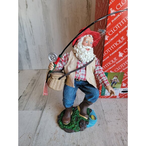 Clothtique catch release possible dream Santa Claus fishing fish Xmas - Picture 2 of 10